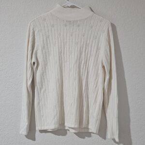 Cream Ribbed Sweater